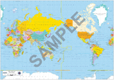 Map, World, Political, Poly, 2A0, 119x168cm